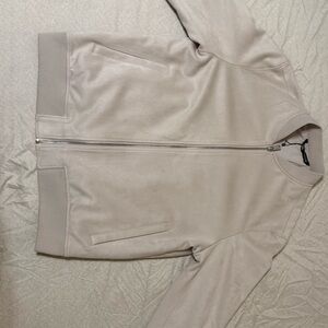 Zara Soft Gray Zip-Up Jacket